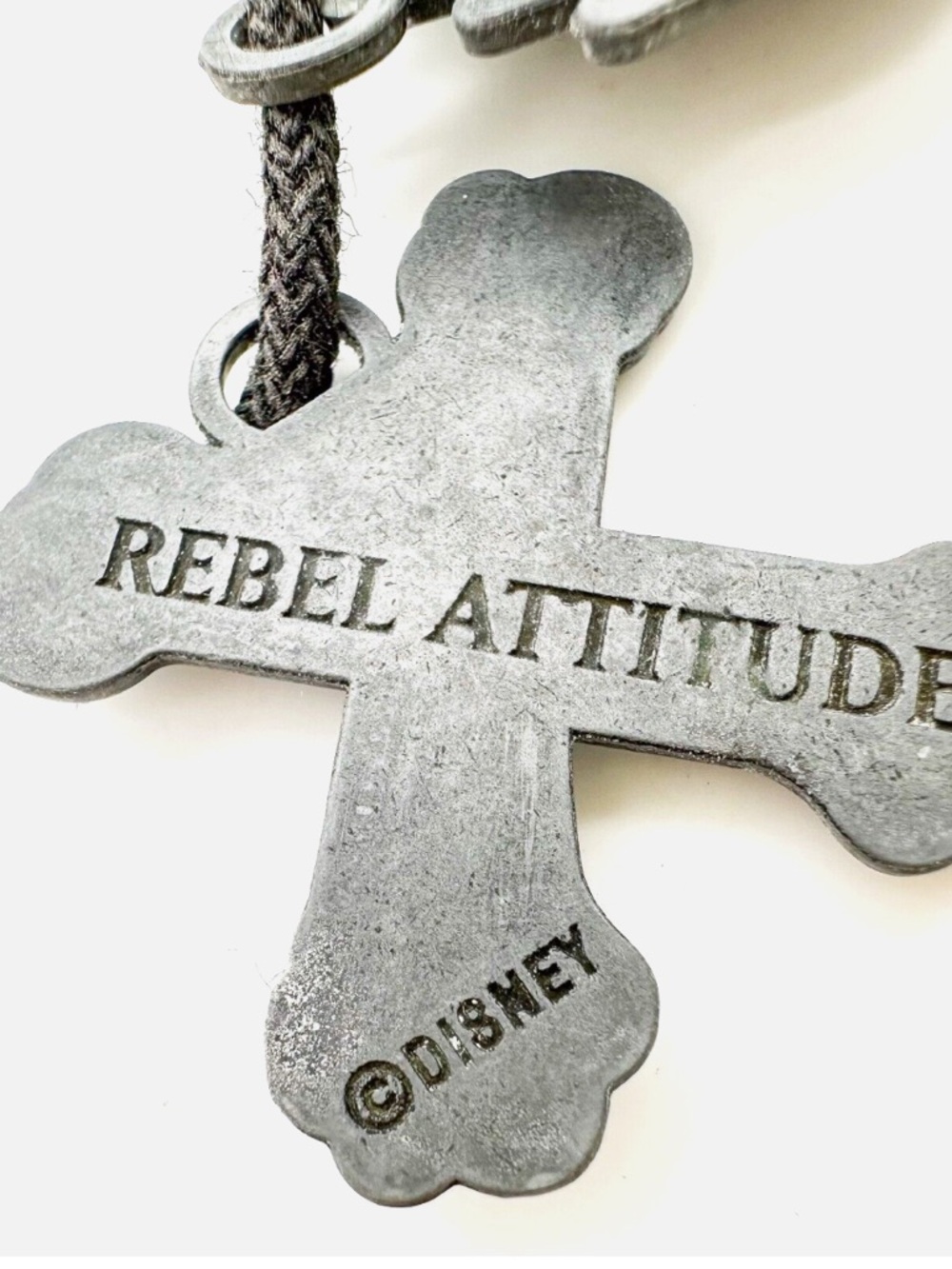 Black Cord Necklace with Metal Charms - Picture 9 of 11